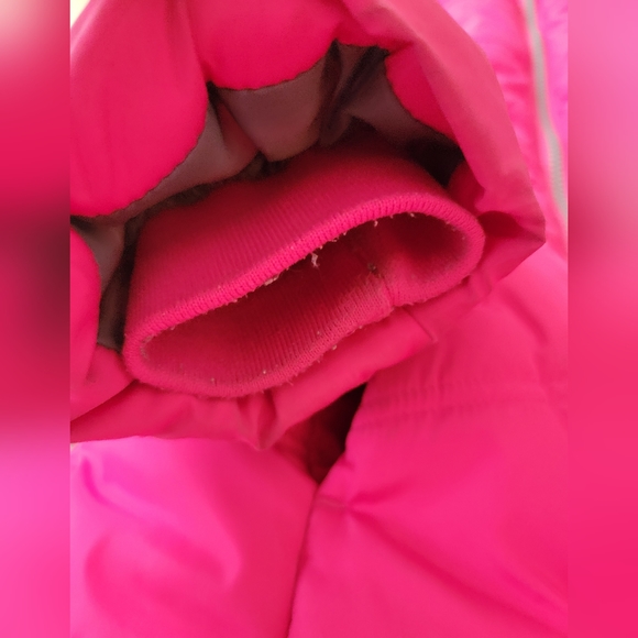 Calvin Klein Girls Size 6x Hooded Puffer Jacket Magenta Pink - Picture 3 of 10